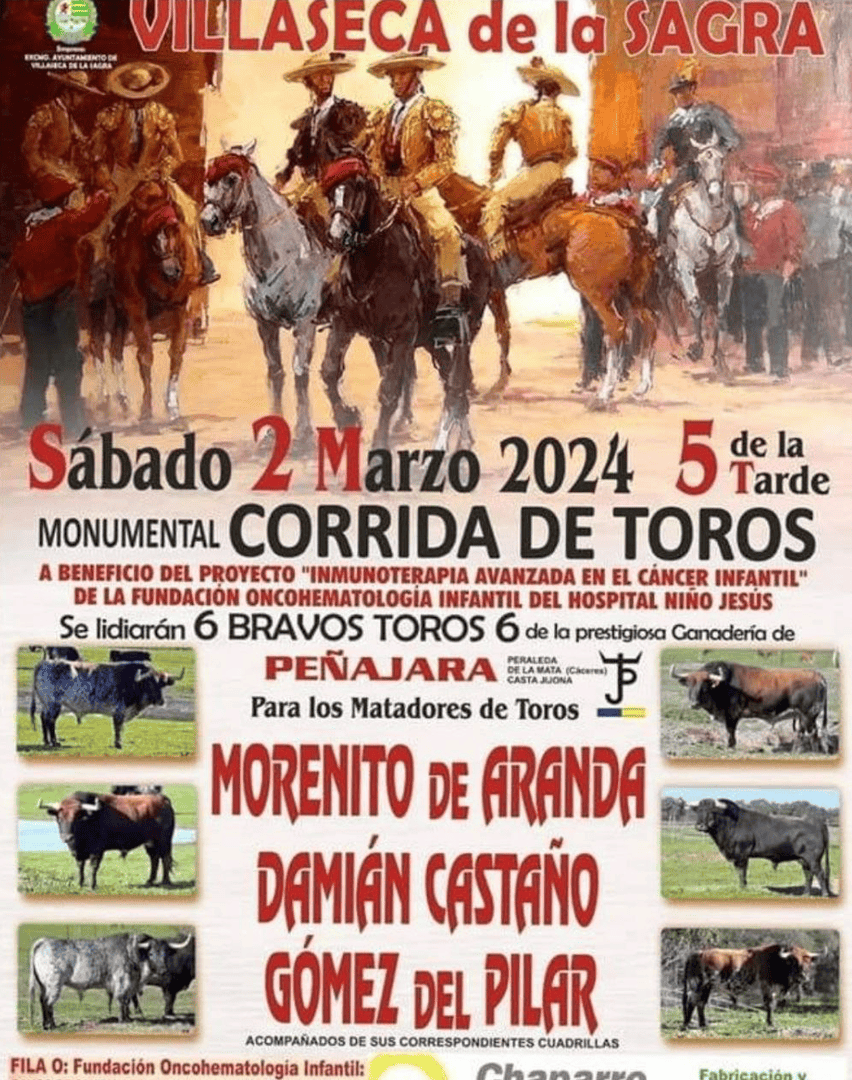TOROS VILLASECA DE LA SAGRA 2 MARZO 2024