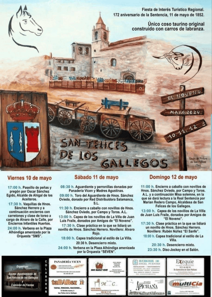 TOROS SAN FELICES DE LOS GALLEGOS 10 A 12 MAYO 2024