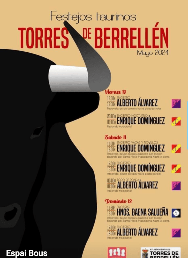 TOROS TORRES DE BERRELLÉN 10 A 12 MAYO 2024