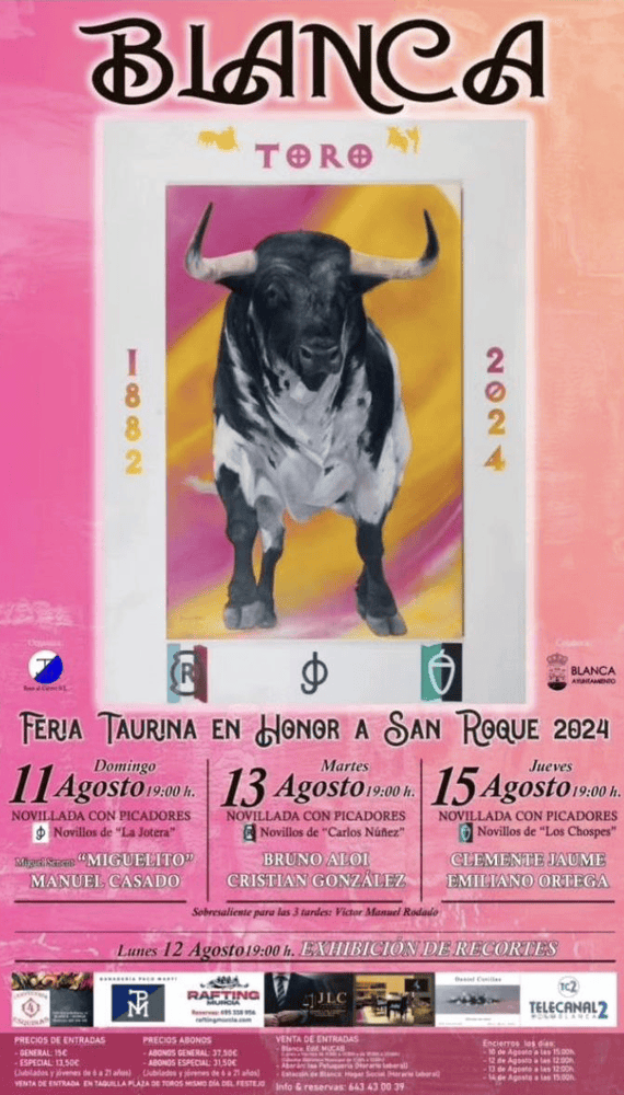 TOROS BLANCA 11 A 15 AGOSTO 2024