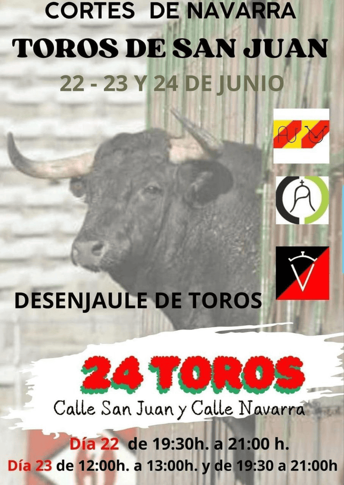 TOROS CORTES DE NAVARRA 22 Y 23 JUNIO 2024