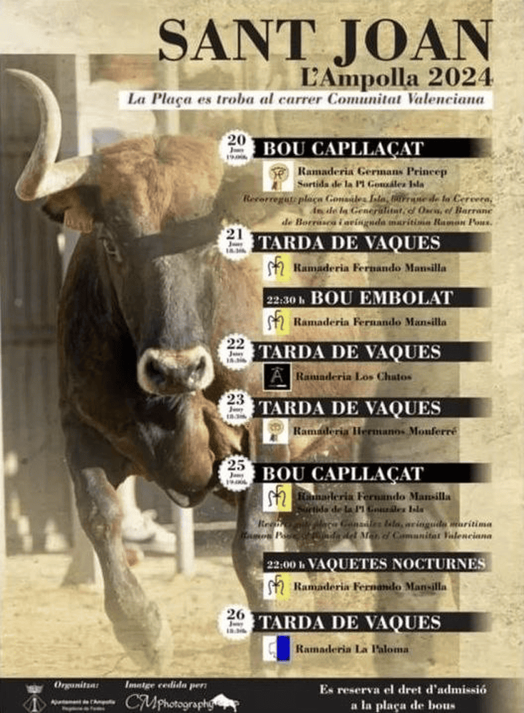 TOROS L'AMPOLLA 20 A 26 JUNIO 2024