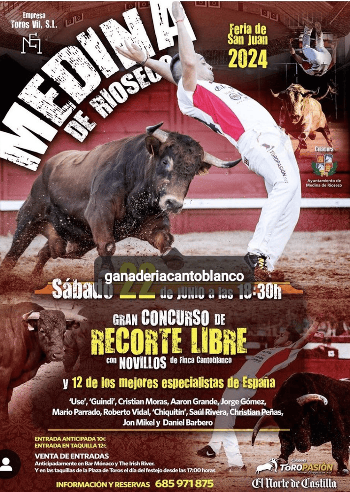 TOROS MEDINA DE RIOSECO 22 JUNIO 2024