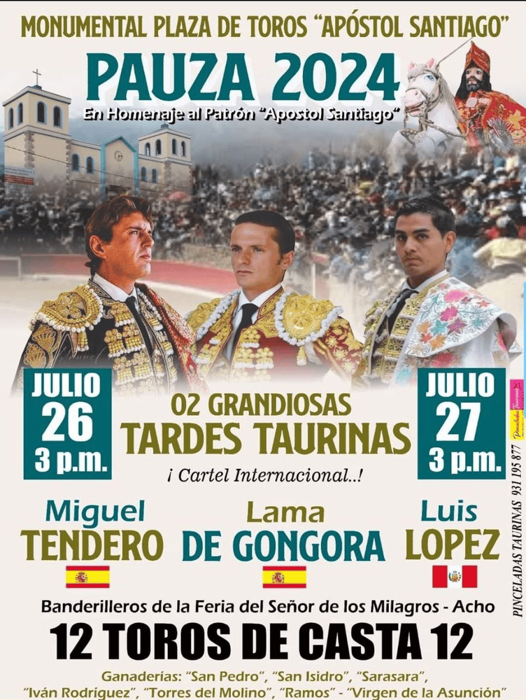 TOROS PAUZA 26 Y 27 JULIO 2024