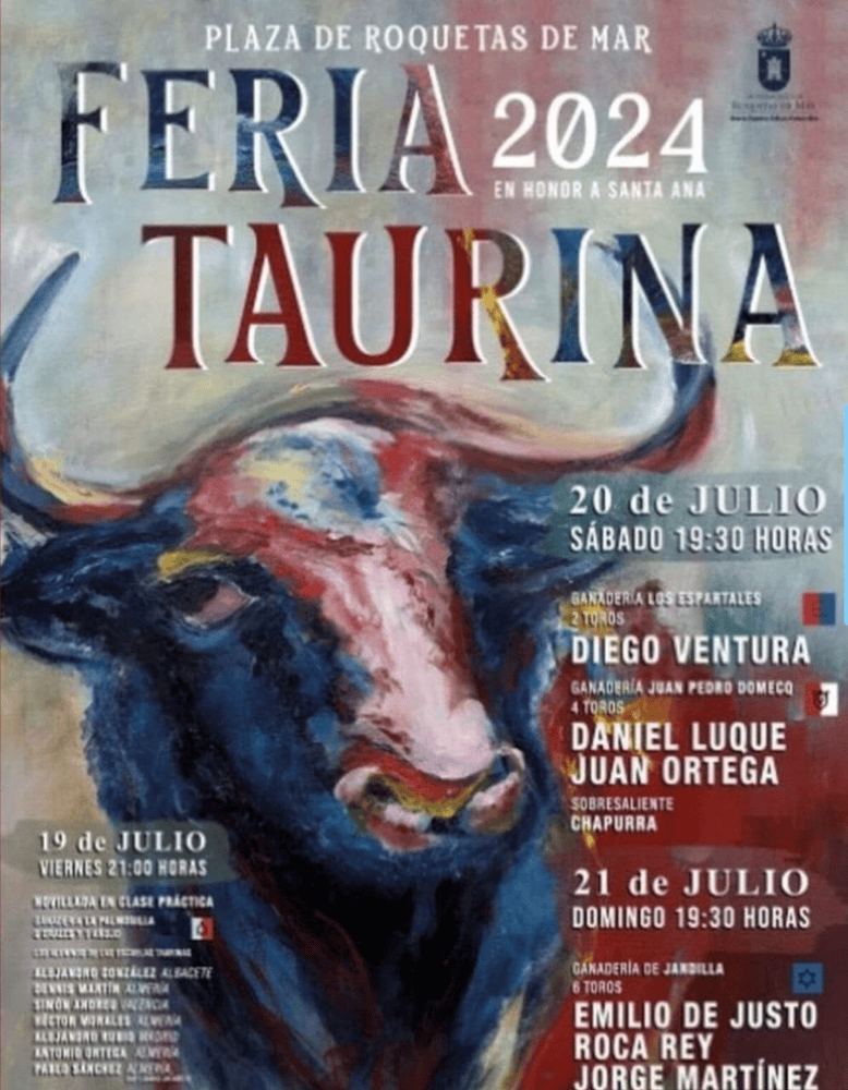 TOROS ROQUETAS DE MAR 19 A 21 JULIO 2024