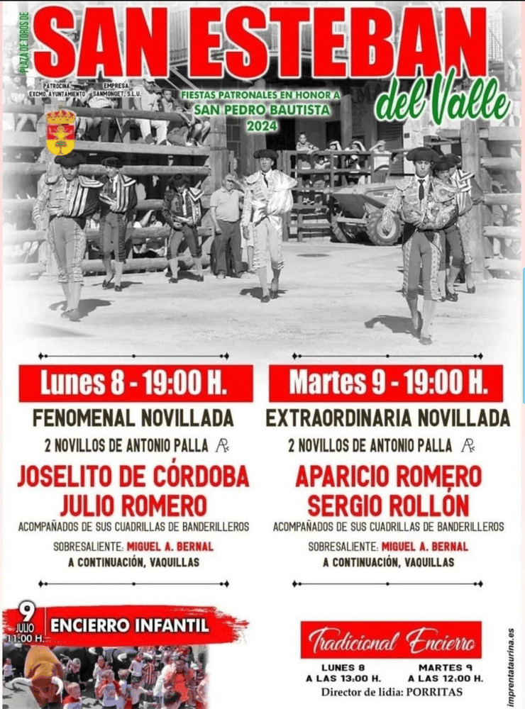 TOROS SAN ESTEBAN DEL VALLE 8 Y 9 JULIO 2024