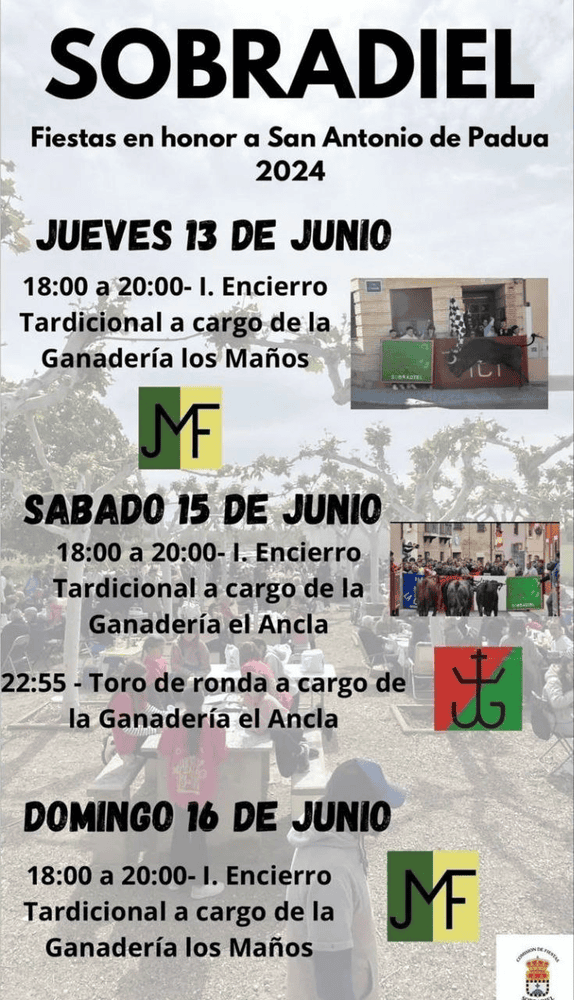 TOROS SOBRADIEL 13 A 16 JUNIO 2024