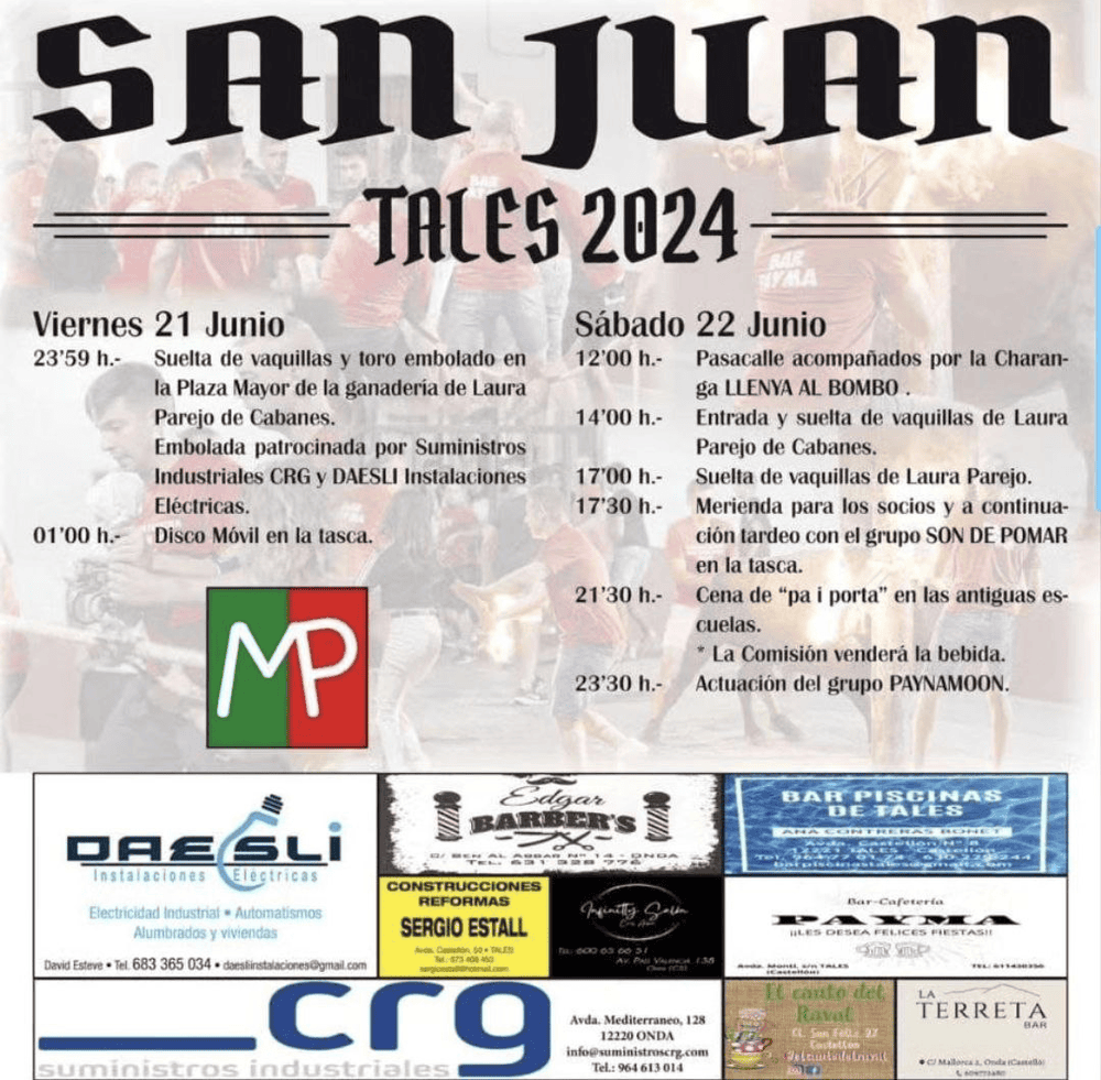 TOROS TALES 21 Y 22 JUNIO 2024