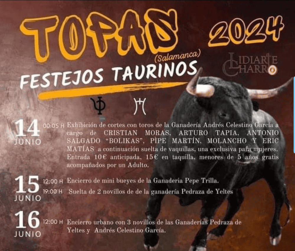 TOROS TOPAS 14 A 16 JUNIO 2024