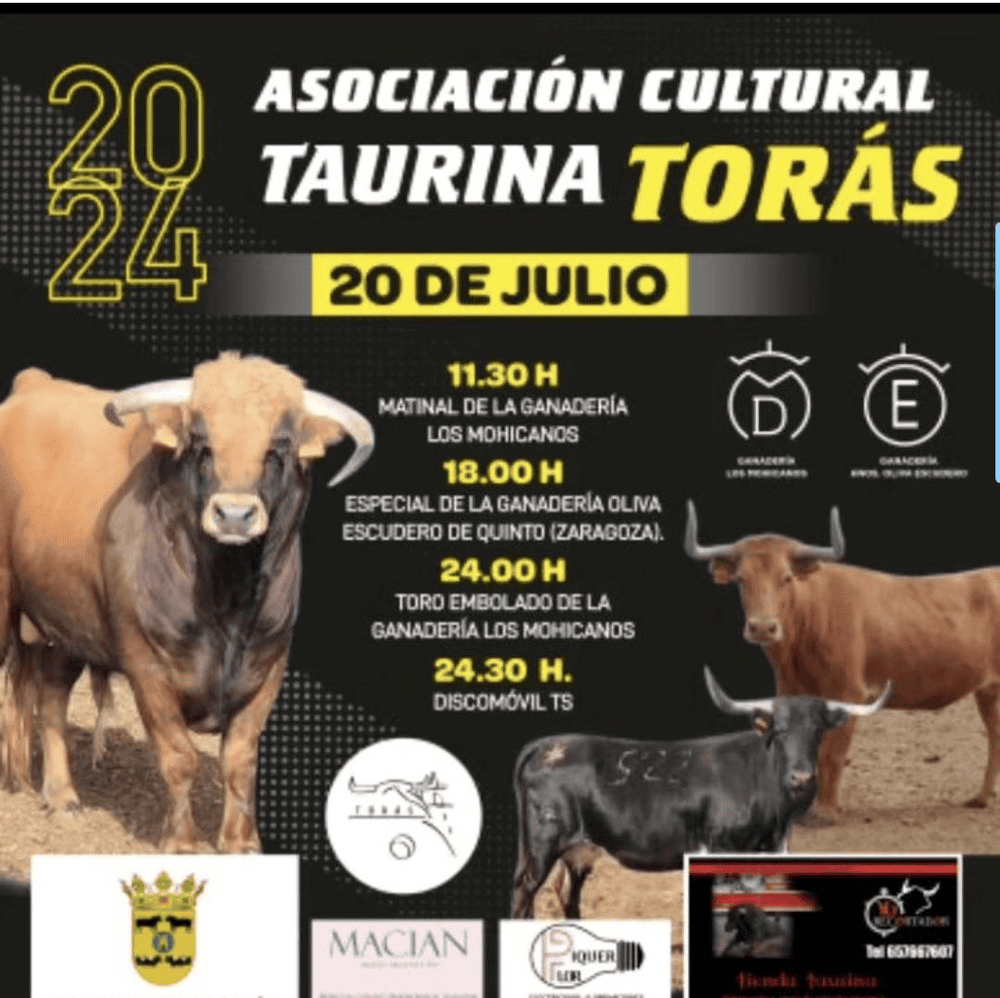 TOROS TORÁS 20 JULIO 2024