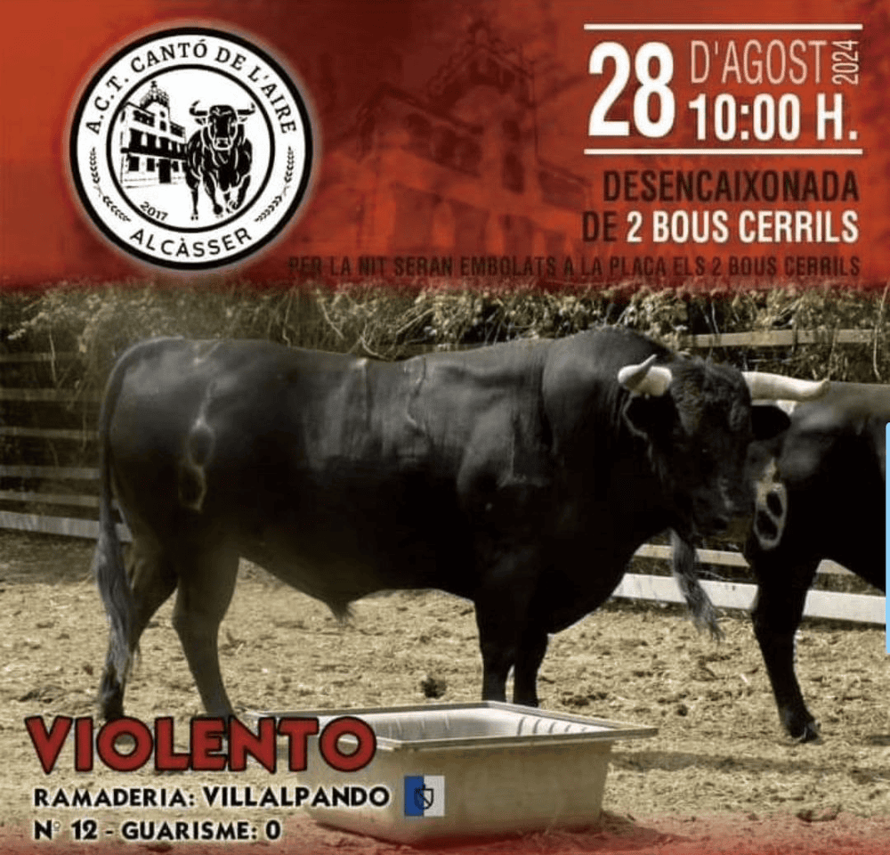 TOROS ALCÀSSER 28 AGOST 2024