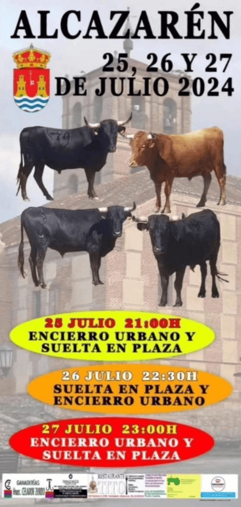 TOROS ALCAZARÉN 25 A 27 JULIO 2024