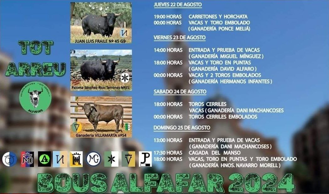 TOROS ALFAFAR 22 A 25 AGOSTO 2024