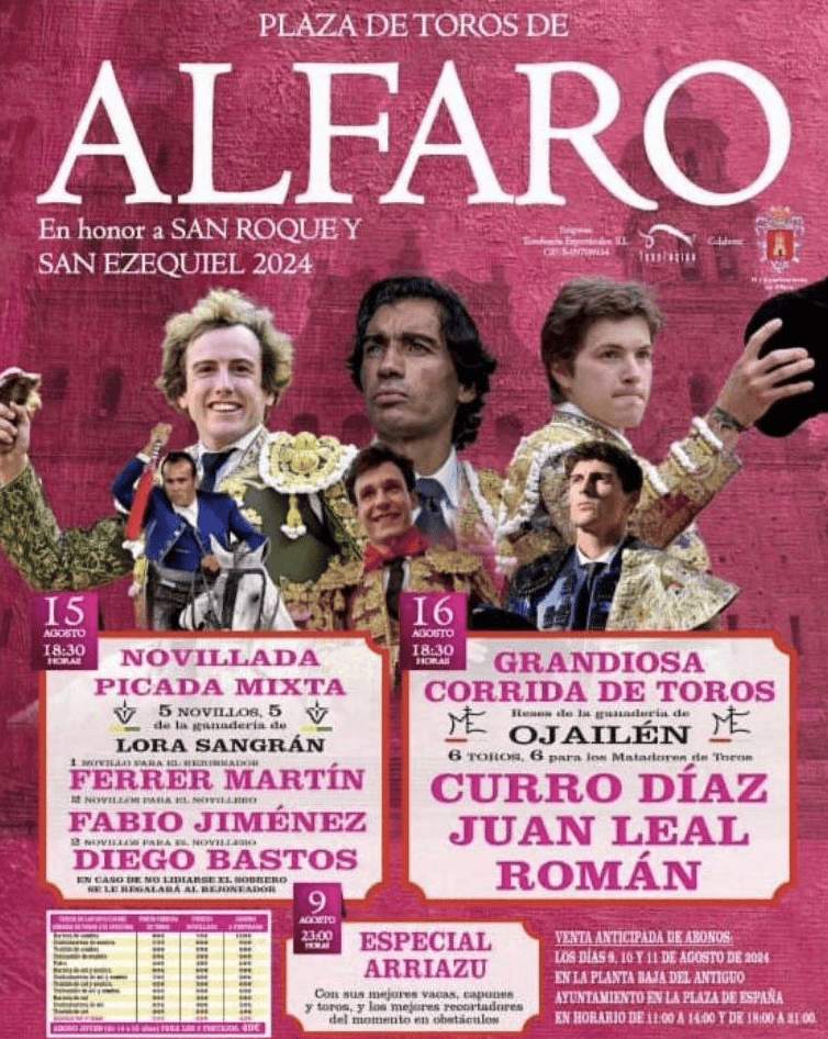 TOROS ALFARO 9 A 16 AGOSTO 2024