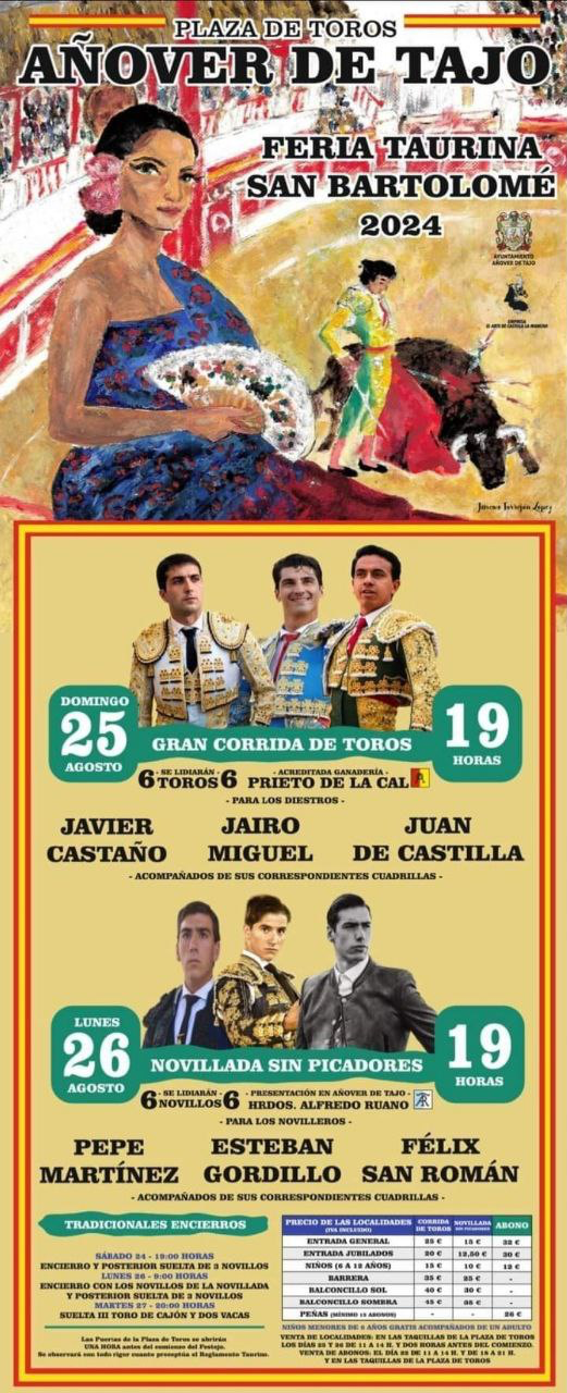 TOROS AÑOVER DE TAJO 25 Y 26 AGOSTO