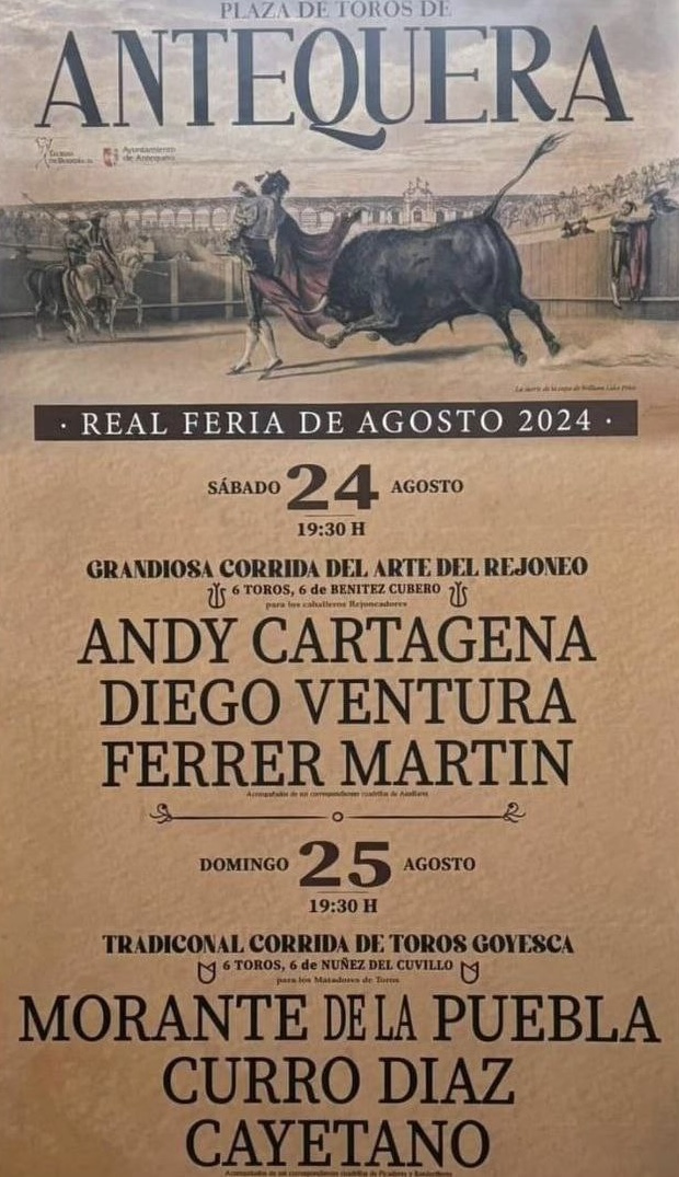 TOROS ANTEQUERA 24 Y 24 AGOSTO 2024