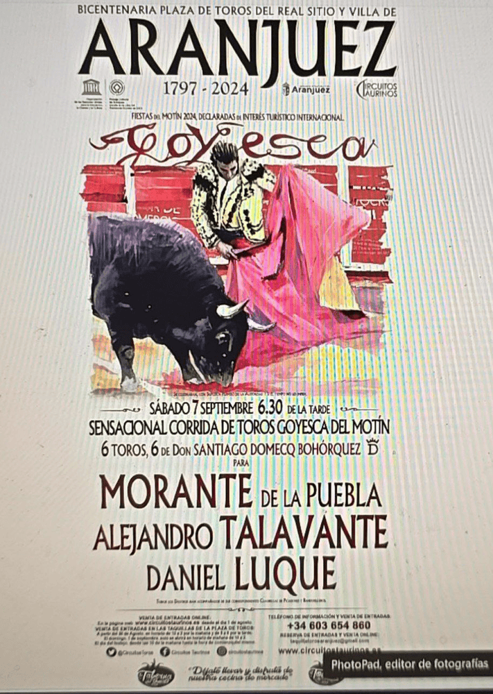 TOROS ARANJUEZ 7 SEPTIEMBRE 2024