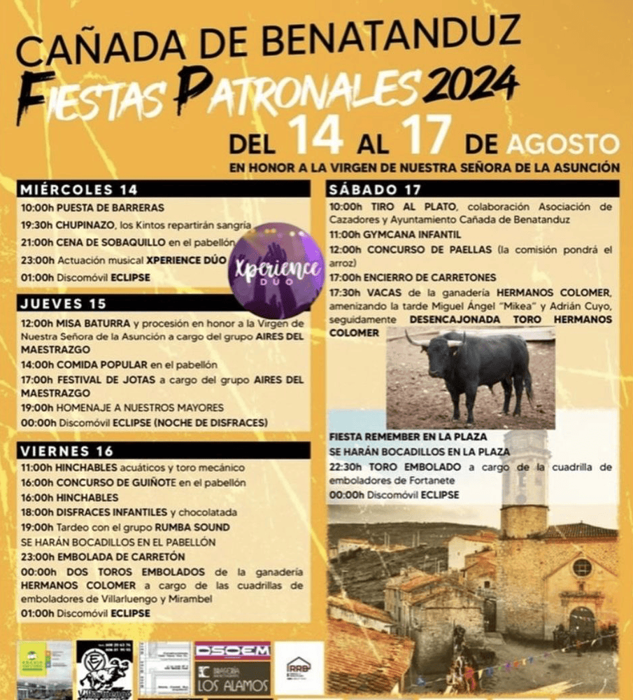 TOROS BENATANDUZ 16 Y 17 AGOSTO 2024