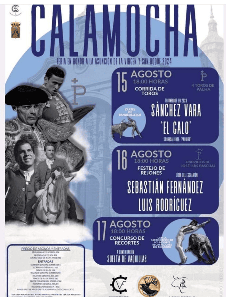 TOROS CALAMOCHA 15 A 17 AGOSTO 2024