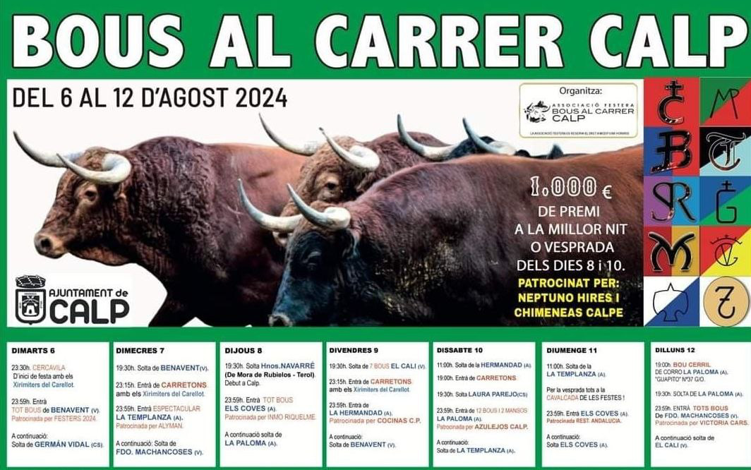 TOROS CALP 6 A 12 AGOSTO 2024