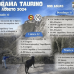 TOROS DOS AGUAS 10 A 13 AGOSTO 2024