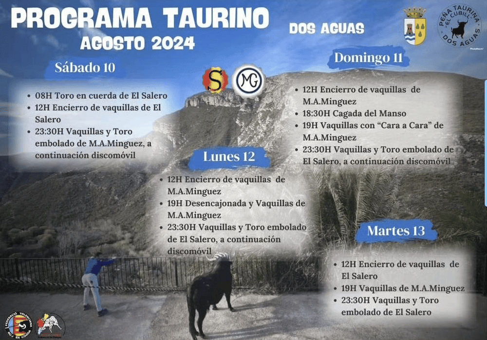 TOROS DOS AGUAS 10 A 13 AGOSTO 2024