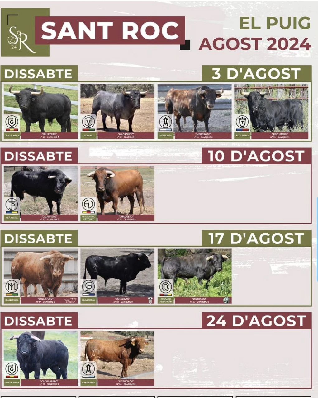 TOROS EL PUIG 3 A 24 AGOSTO 2024