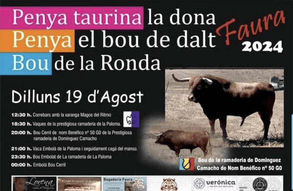 TOROS FAURA 19 AGOSTO 2024