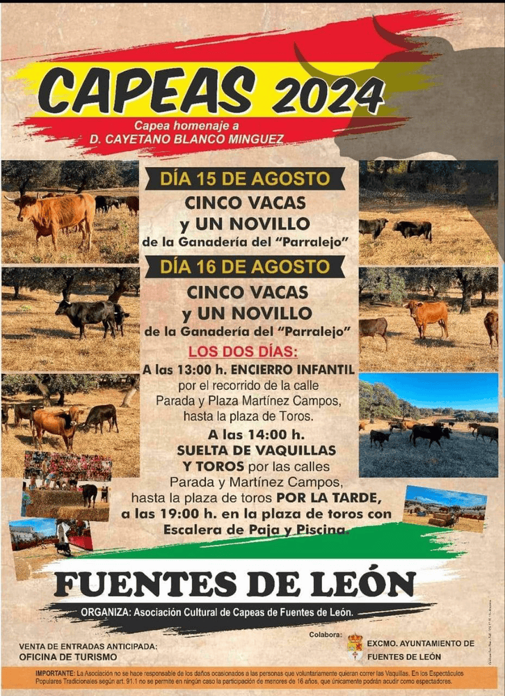 TOROS FUENTES DE LEÓN 15 Y 16 AGOSTO 2024