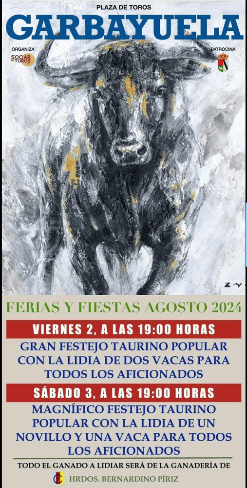 TOROS GARBAYUELA 2 Y 3 AGOSTO 2024