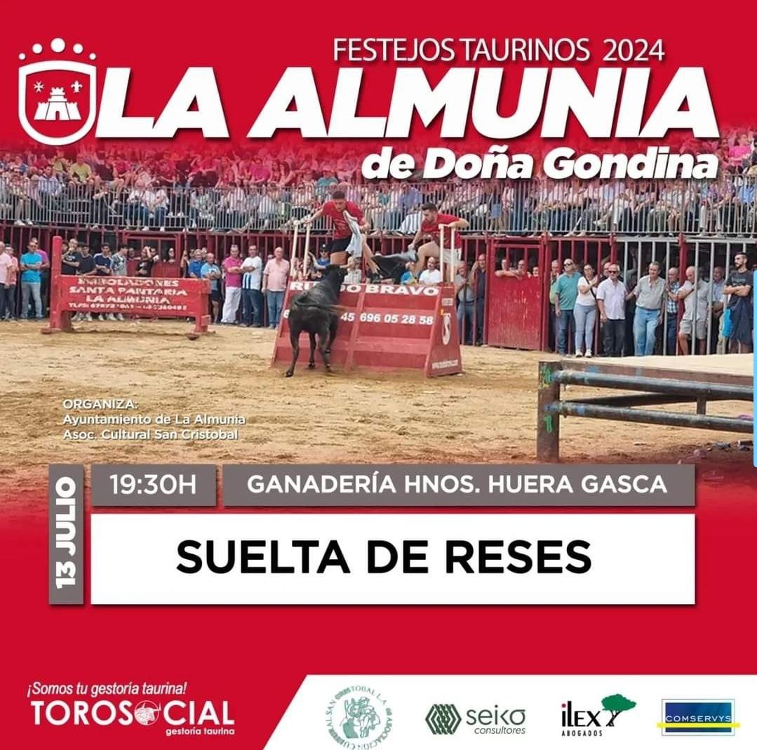 TOROS LA ALMUNIA DE DOÑA GODINA 13 JULIO 2024