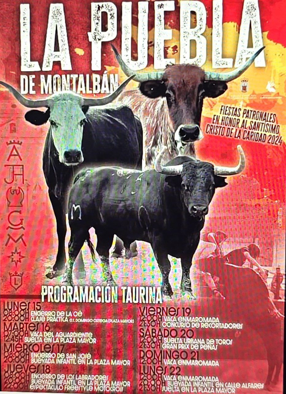 TOROS LA PUEBLA DE MONTALBÁN 15 A 22 JULIO 2024