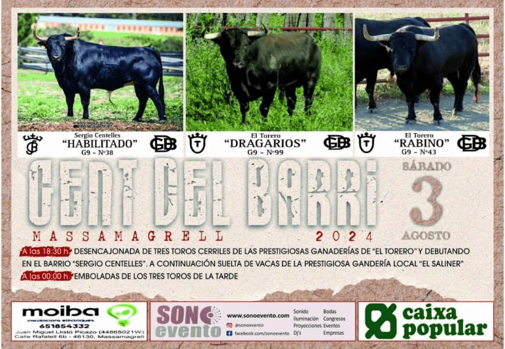 TOROS MASSAMAGRELL 3 AGOSTO 2024