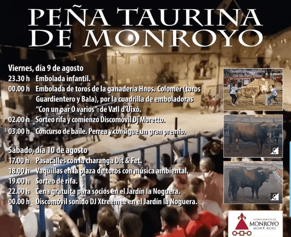 TOROS MONROYO 9 Y 10 AGOSTO 2024