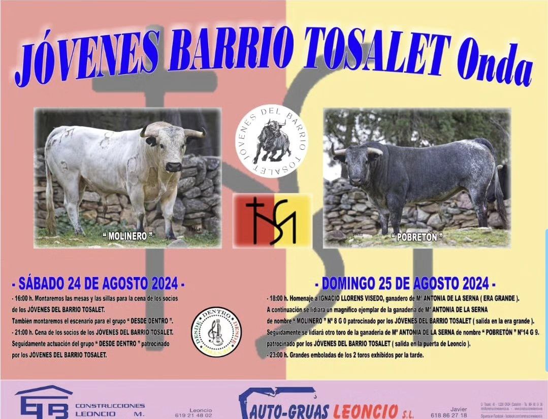 TOROS ONDA 24 Y 25 AGOSTO 2024