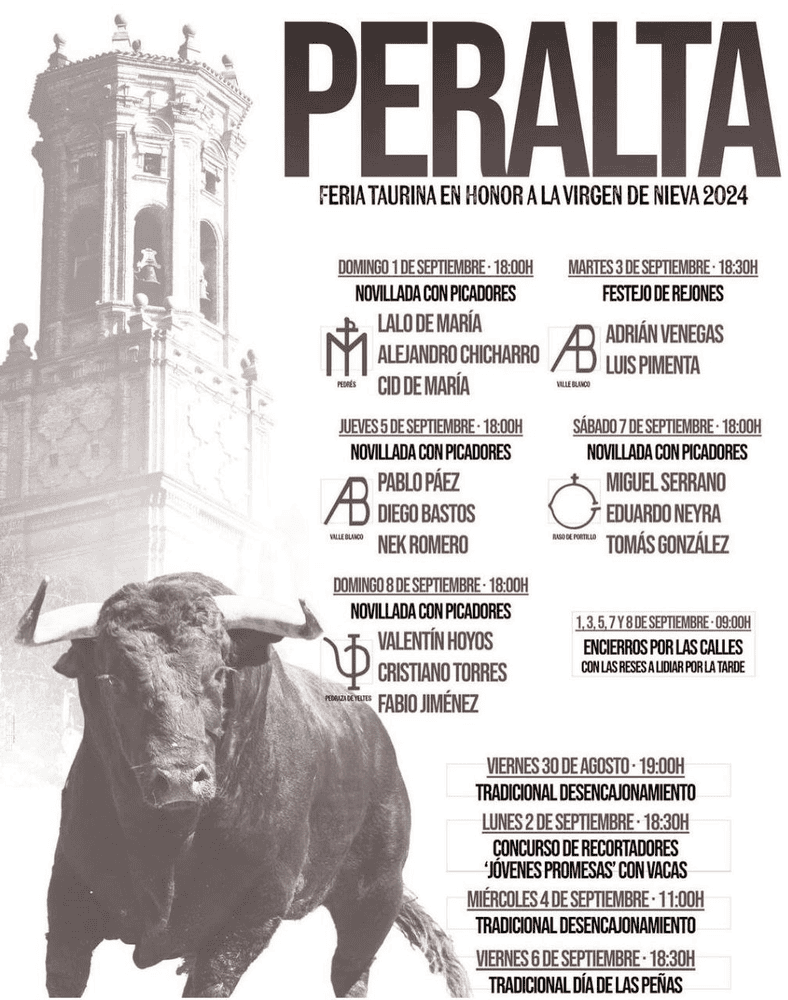 TOROS PERALTA 30 AGO A 8 SEP 2024