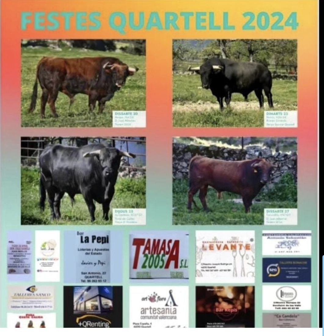 TOROS QUARTELL 20 A 27 JULIO 2024