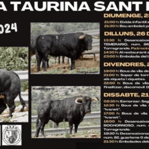 TOROS SANT MATEU 25 AGO A 21 SET 2024