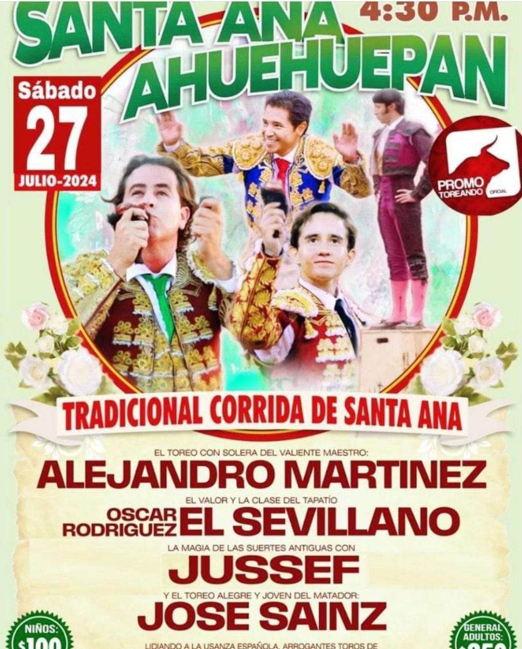 TOROS SANTA ANA AHUEHUEPAN 27 JULIO 2024