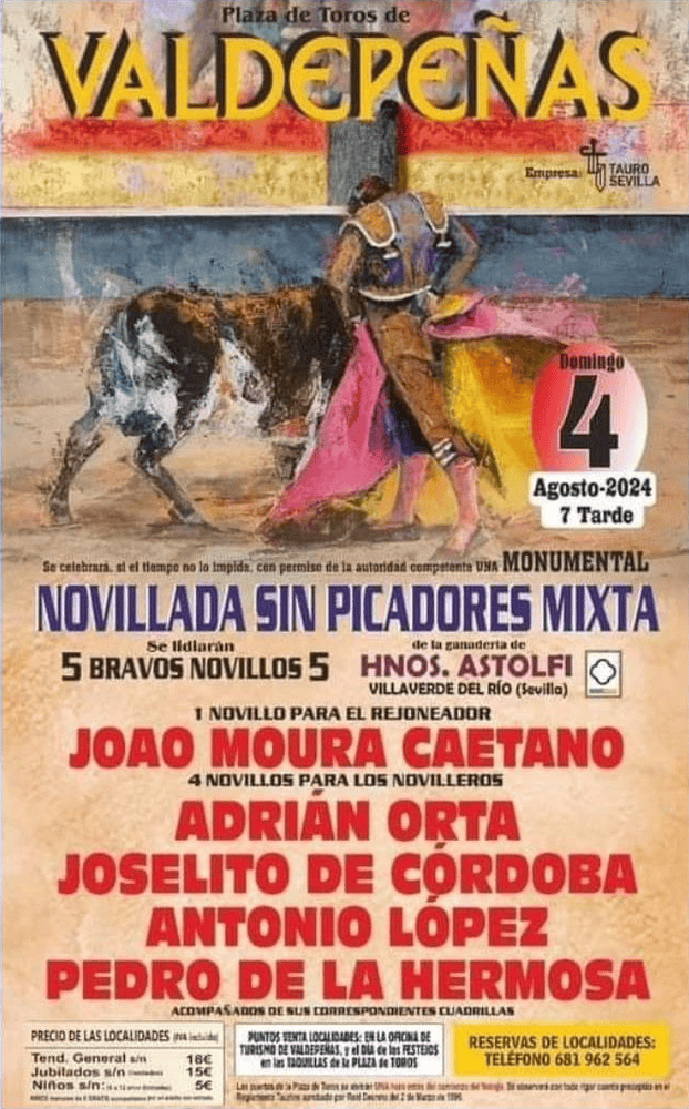 TOROS VALDEPEÑAS 4 AGOSTO 2024