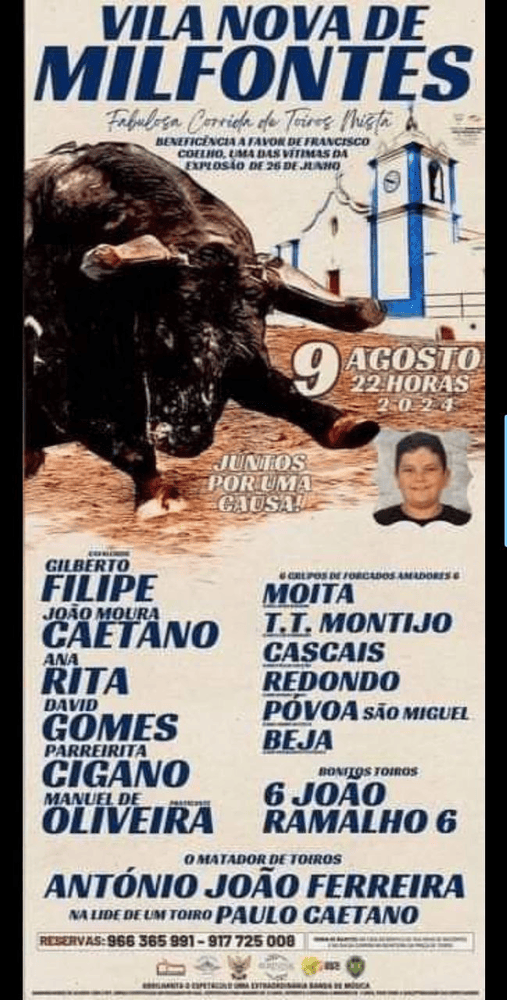 TOROS VILA NOVA DE MILFONTES 9 AGOSTO 2024