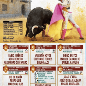 TOROS VILLASECA DE LA SAGRA 4 A 10 SEPTIEMBRE 2024