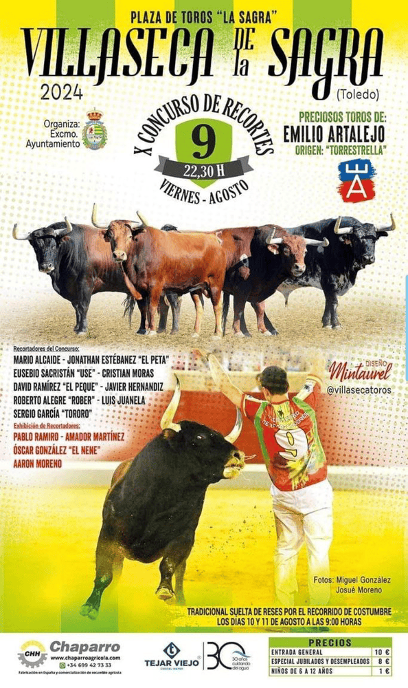 TOROS VILLASECA DE LA SAGRA 9 AGOSTO 2024