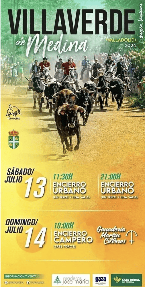 TOROS VILLAVERDE DE MEDINA 13 Y 14 JULIO 2024