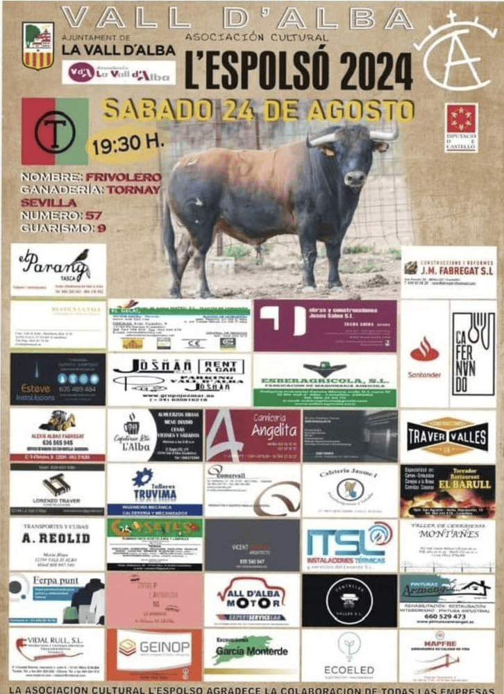 TOROS VALL D'ALBA 24 AGOSTO 2024