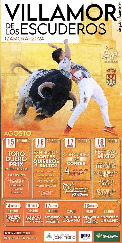 TOROS VILLAMOR DE LOS ESCUDEROS 14 A 18 AGOSTO 2024