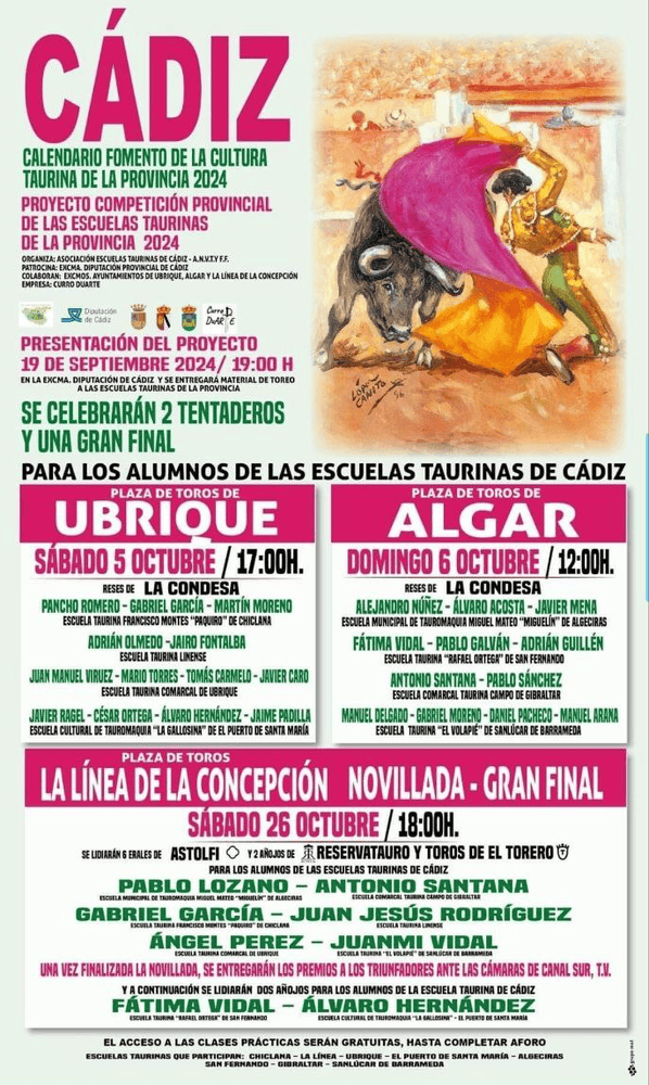 TOROS CÁDIZ 5 A 26 OCTUBRE 2024