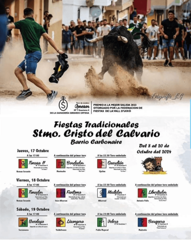 TOROS LA VALL D'UIXÓ 17 A 19 OCTUBRE 2024