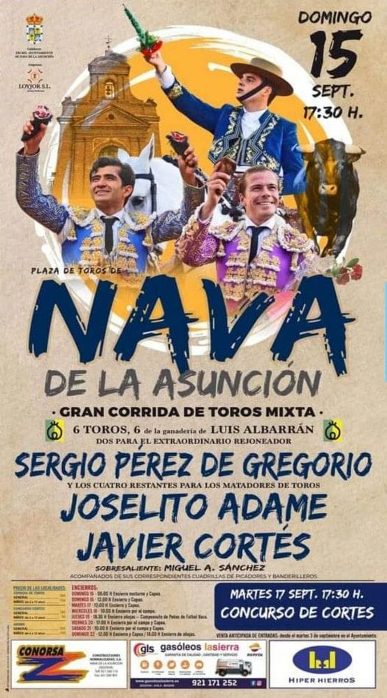 TOROS NAVA DE LA ASUNCIÓN 15 SEPTIEMBRE 2024