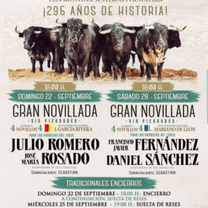 TOROS PORTILLO DE TOLEDO 22 SEP A 5 OCT 2024